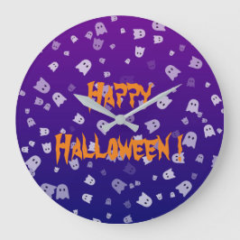 Halloween Ghosts Große Wanduhr