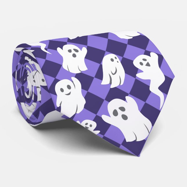 Halloween Ghosts Krawatte (Gerollt)