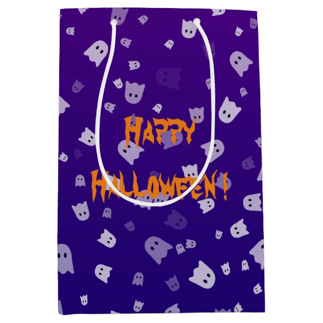 Halloween Ghosts Mittlere Geschenktüte (Vorderseite)