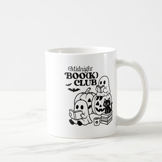 Halloween Ghosts Reading Book Kaffeetasse (Rechts)