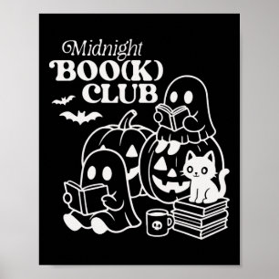 Halloween Ghosts Reading Book Poster
