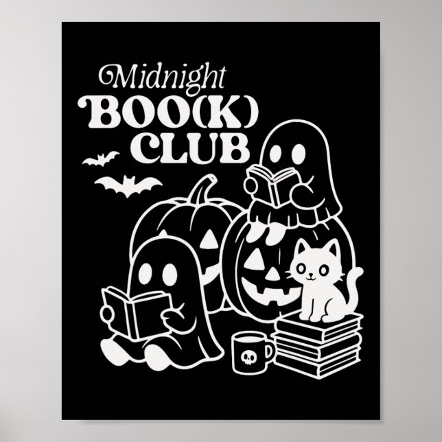 Halloween Ghosts Reading Book Poster (Vorne)