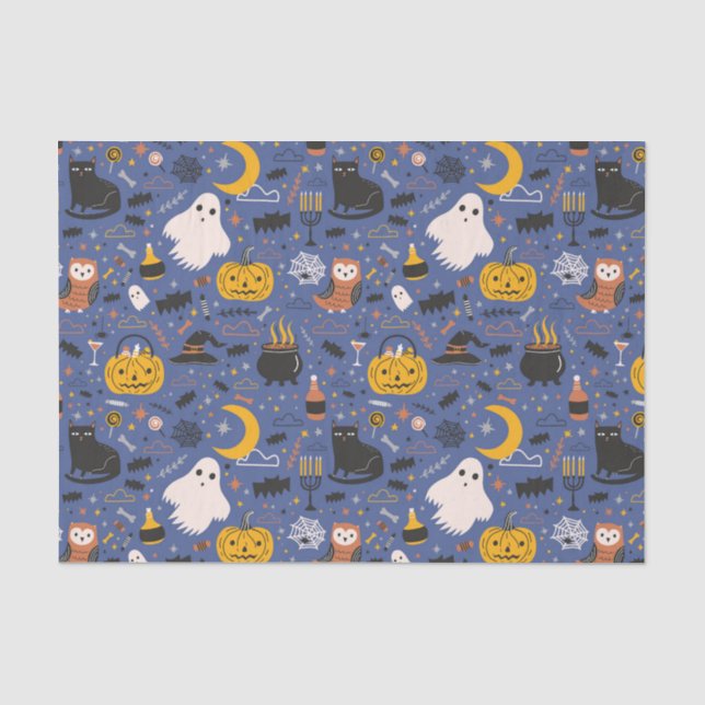 Halloween Ghosts Seidenpapier (Vorderseite)