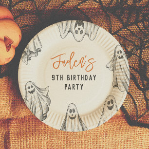 Halloween Ghosts Spooktacular Junge Geburtstagspar Pappteller