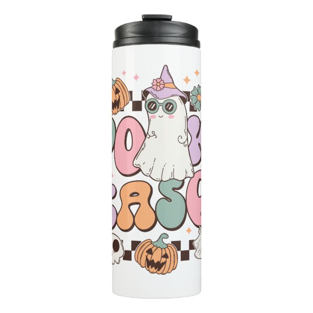 Halloween Ghosts Spooky-Jahreszeit Thermosbecher (Vorderseite)