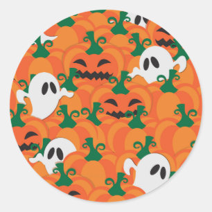 Halloween Ghosts Spuk Pumpkin Runder Aufkleber