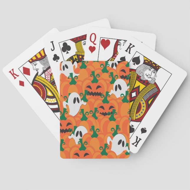 Halloween Ghosts Spuk Pumpkin Spielkarten (Rückseite)