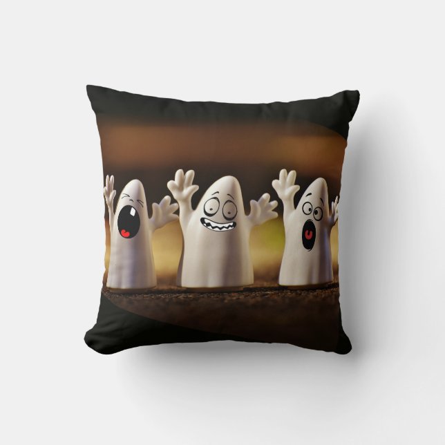 Halloween Ghosts Throw Kissen (Vorderseite)