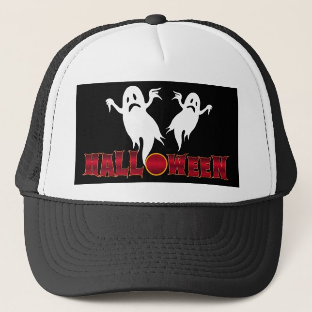 Halloween Ghosts Truckerkappe (Vorderseite)