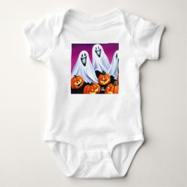 Halloween Ghosts und Pumpkins Baby Strampler