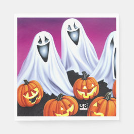 Halloween Ghosts und Pumpkins Serviette