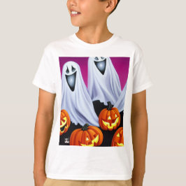 Halloween Ghosts und Pumpkins T-Shirt