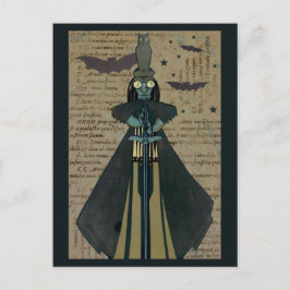 Halloween Ghoul Bats Owl Stars Postkarte