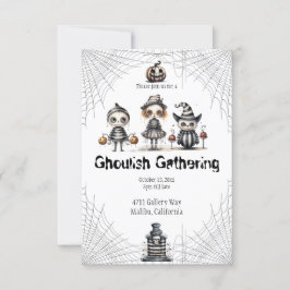 Halloween Ghoulish Ansammlung Einladung
