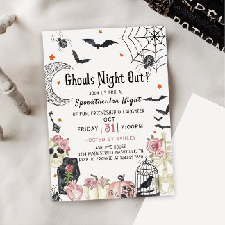 Halloween Ghouls Night Out Party Ladys Night Einladung