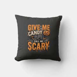 Halloween Gib Mir Süße Schreckliche Katze Kissen
