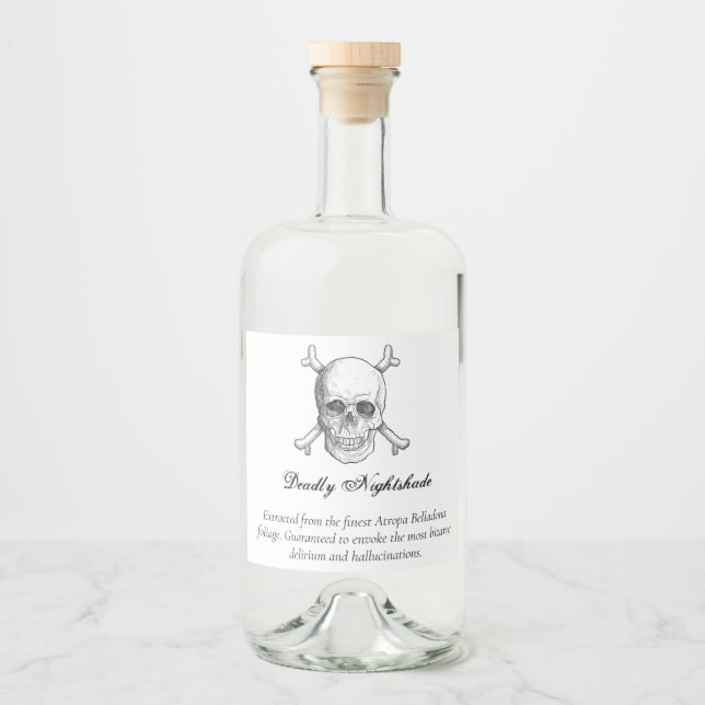 Halloween-Gift Alkoholflaschenetikett (Vorderseite)
