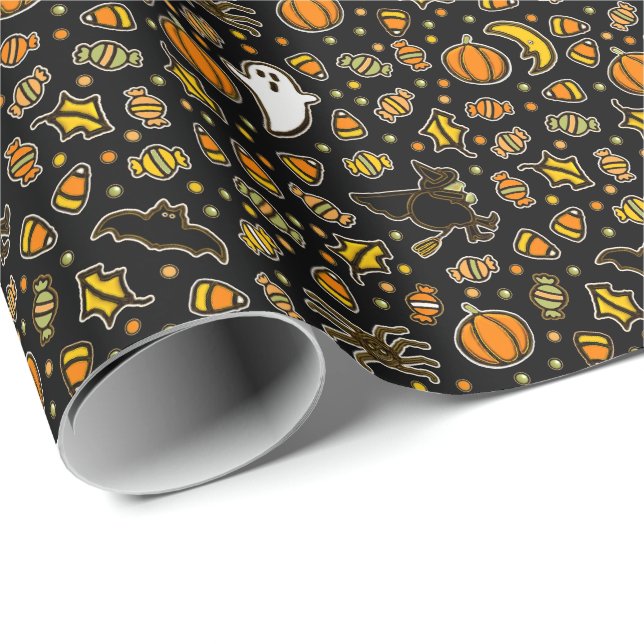 Halloween Gift Geschenkpapier (Rolleneckpunkt)
