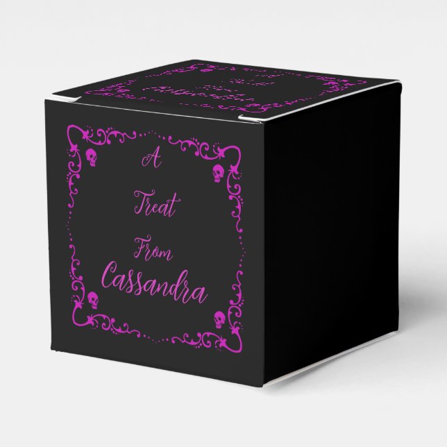 Halloween Gift Lila Personalisiert Geschenkschachtel (Vorderseite)