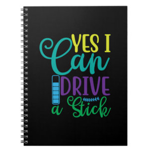 Halloween Gift Yes I Can Drive A Stick Notizblock