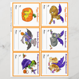 Halloween Gifting Party Class Cards Set 2