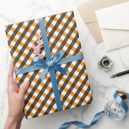 Halloween Gingham 10 Geschenkpapier