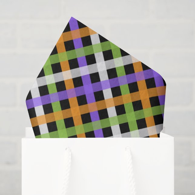 Halloween Gingham 1.2 Seidenpapier (Geschenktüte)