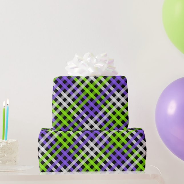 Halloween Gingham 4.2 Geschenkpapier (Partygeschenke)