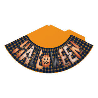 Halloween Gingham Lettering Partyhütchen
