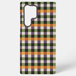 Halloween-Gingham-Muster, lila und schwarz Samsung Galaxy Hülle