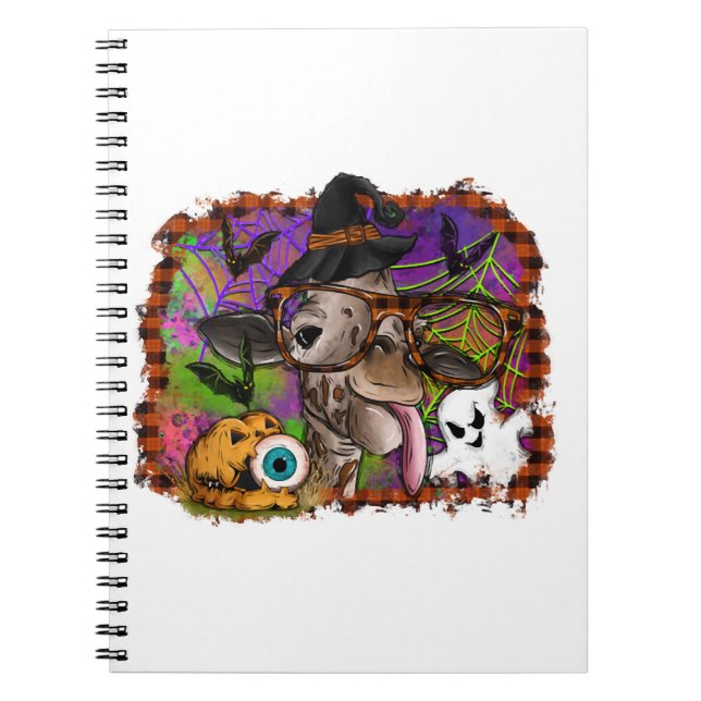 Halloween Giraffe Notizblock (Vorderseite)