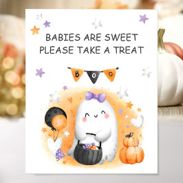 Halloween Girl Baby Duwer Little Ghost Favor Zeich Poster