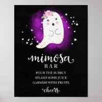 Halloween Girl Babydusche Mimosa Bar Sign