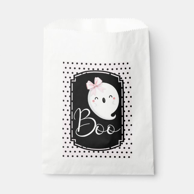 Halloween Girl Birthday Boo Ghost Geschenktütchen (Vorderseite)