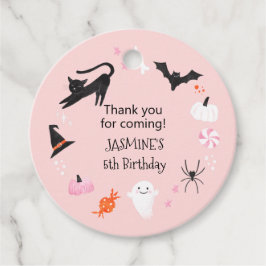 Halloween Girl Birthday Party Geschenkanhänger