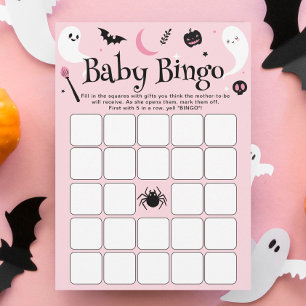 Halloween Girl Duwer Baby Bingo Game Card Einladung