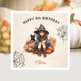 Halloween Girl Little Wittle Paper Napkins Serviette