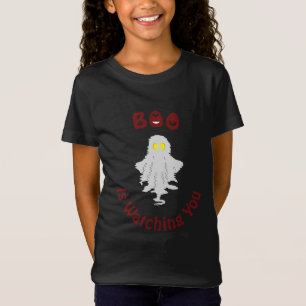 Halloween-Girl-T - Shirt   Boo beobachtet dich
