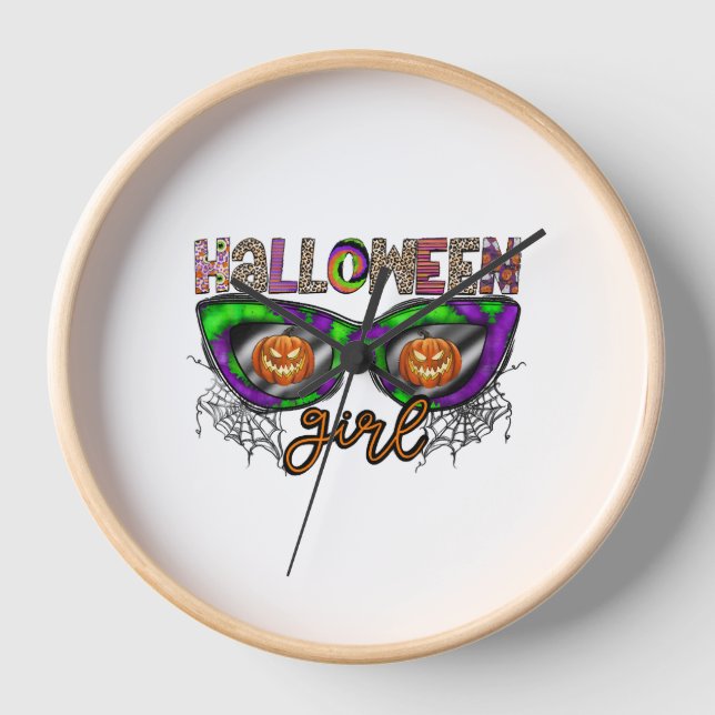 Halloween Girl Uhr (Vorderseite)