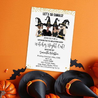 Halloween Girls Night Out Hexen Party Einladung