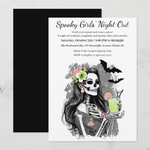 Halloween Girls Night Out Spooky Cocktail Party Einladung