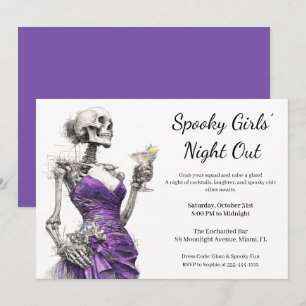 Halloween Girls Night Out   Spooky Cocktail Party Einladung