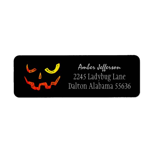 Halloween Glasma Face Address Labels (Vorne)