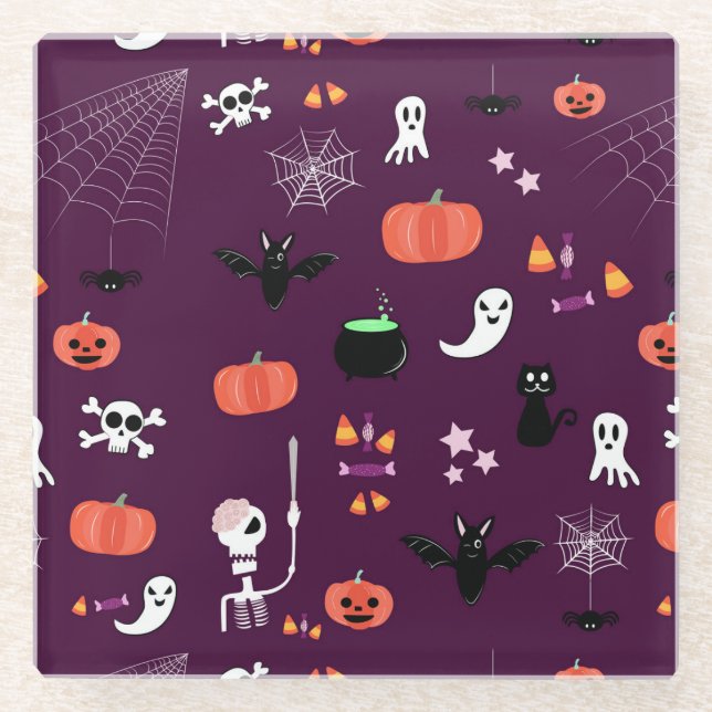 Halloween Glasuntersetzer (Vorderseite)