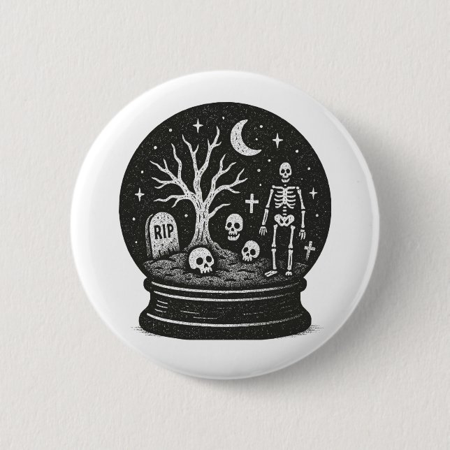 Halloween Globe Button (Vorderseite)