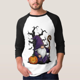 Halloween-Gnom 3/4-Ärmel Raglan-T-Shirt T-Shirt