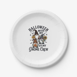 Halloween-Gnom-Crew Vintage-Shirt mit Gravur_1 Pappteller