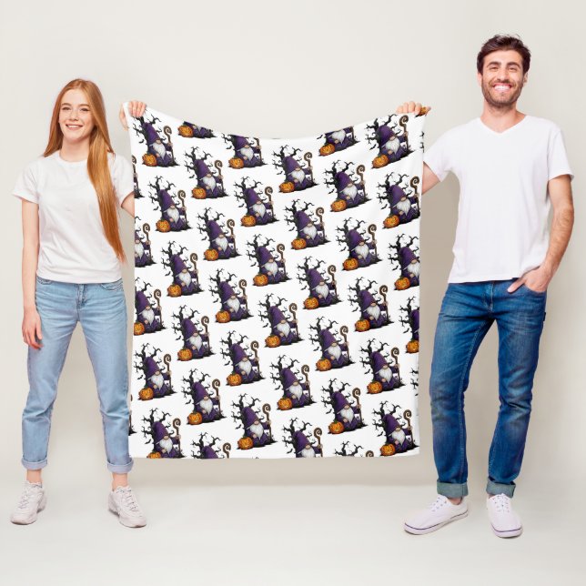 Halloween-Gnom-Fleece-Decke Fleecedecke (Beispiel)