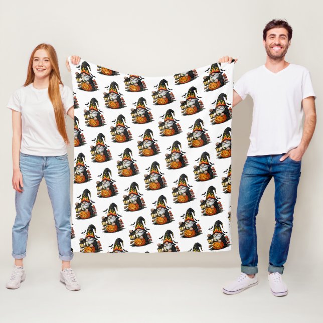 Halloween-Gnom-Fleece-Decke Fleecedecke (Beispiel)