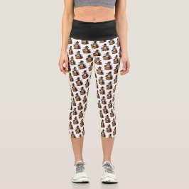 Halloween-Gnom-High-Waisted-Capris Capri Leggings